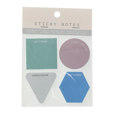 sticky note pad shapes 4-count