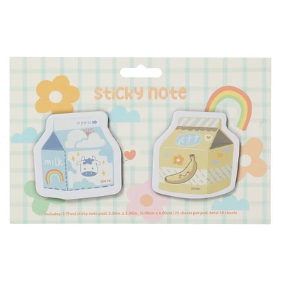 kawaii carton sticky notes 2-count