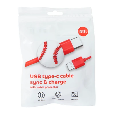 sports' USB Type-C 4 foot cable