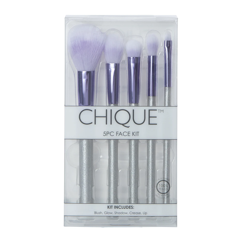 chique™ makeup brush kit 5-count