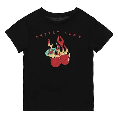 juniors cherry bomb graphic tee