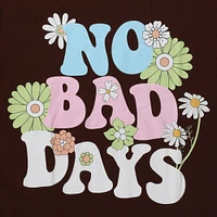 'no bad days' floral graphic tee