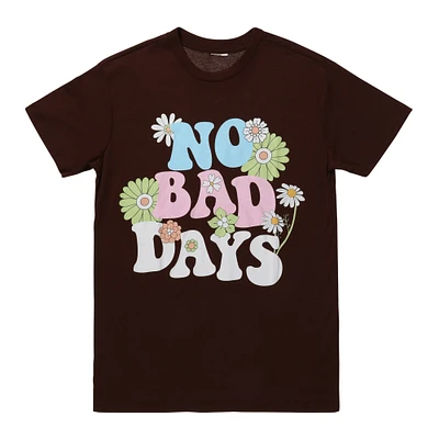 'no bad days' floral graphic tee