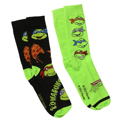 teenage mutant ninja turtles® mens crew socks 2-pack