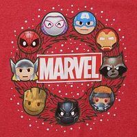 Marvel kawaii faces graphic tee