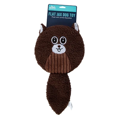 flat jax dog toy with squeaker