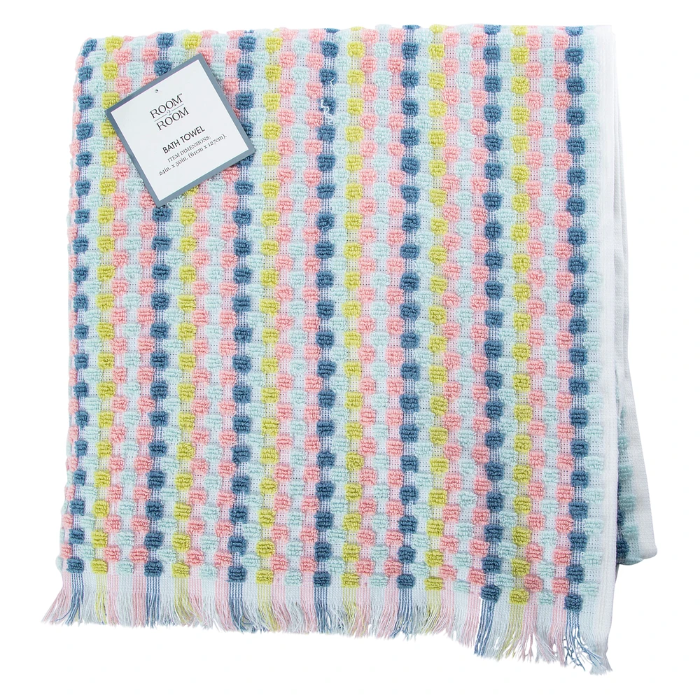 pattern bath towel 24in x 50in