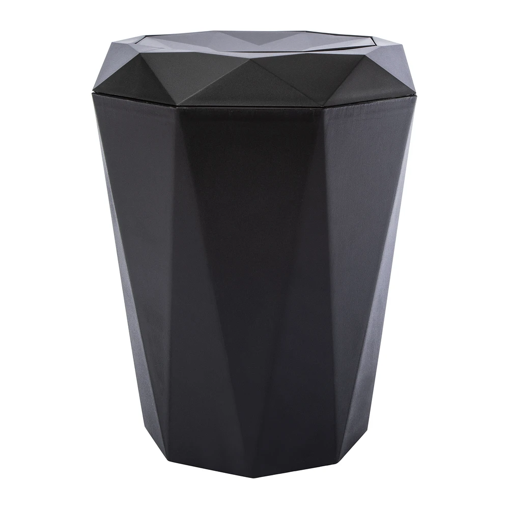 geometric trash can with lid