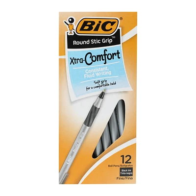 bic® xtra-comfort black ink pens 12-count