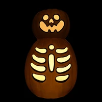 LED light up skeleton pumpkin decorations 15.35in