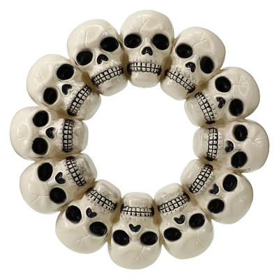 skull wreath halloween decoration 15.35in