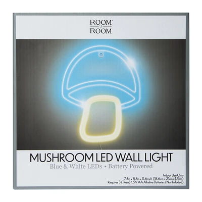 mushroom LED wall light 8.3in x 7.3in
