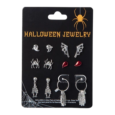 halloween earrings 6-pairs set