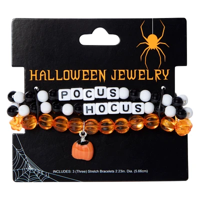 halloween bead bracelets 3-piece set