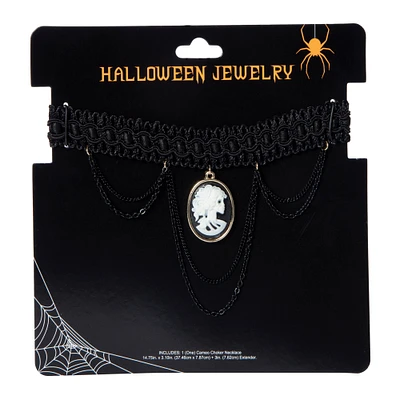 halloween silhouette necklace