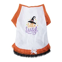 'let's go ghouls' halloween pet tutu tee