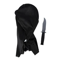 ghost face mask & knife costume set