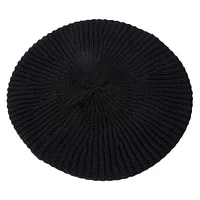 ribbed knit beret hat