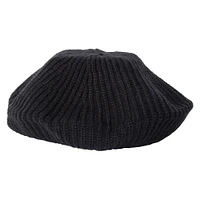 ribbed knit beret hat