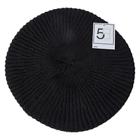 ribbed knit beret hat