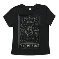 juniors aliens ‘take me away’ graphic tee