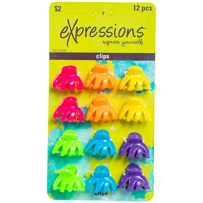 Expressions® Colorful Hair Clips 12-Pack