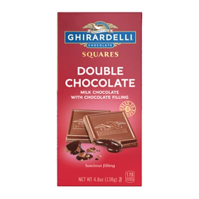 ghiradelli® double chocolate squares candy bar 4.8oz