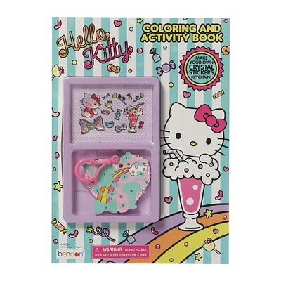 hello kitty® coloring book & crystal stickers keychain set