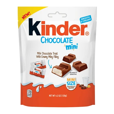 kinder® chocolate mini bars with creamy milk filling 4.2oz