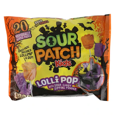 sour patch kids® halloween lollipops with dip 10.58oz