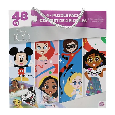Disney 100 48-piece puzzles 4-count