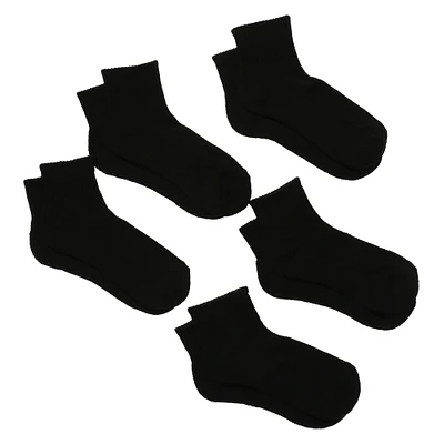 series-8 fitness™ ladies quarter crew performance socks 5-pack