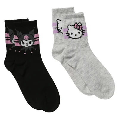 hello kitty® ladies mid-crew socks 2-pack
