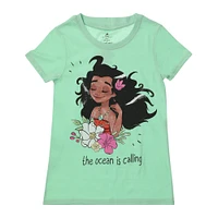 juniors Moana 'the ocean is calling' graphic tee