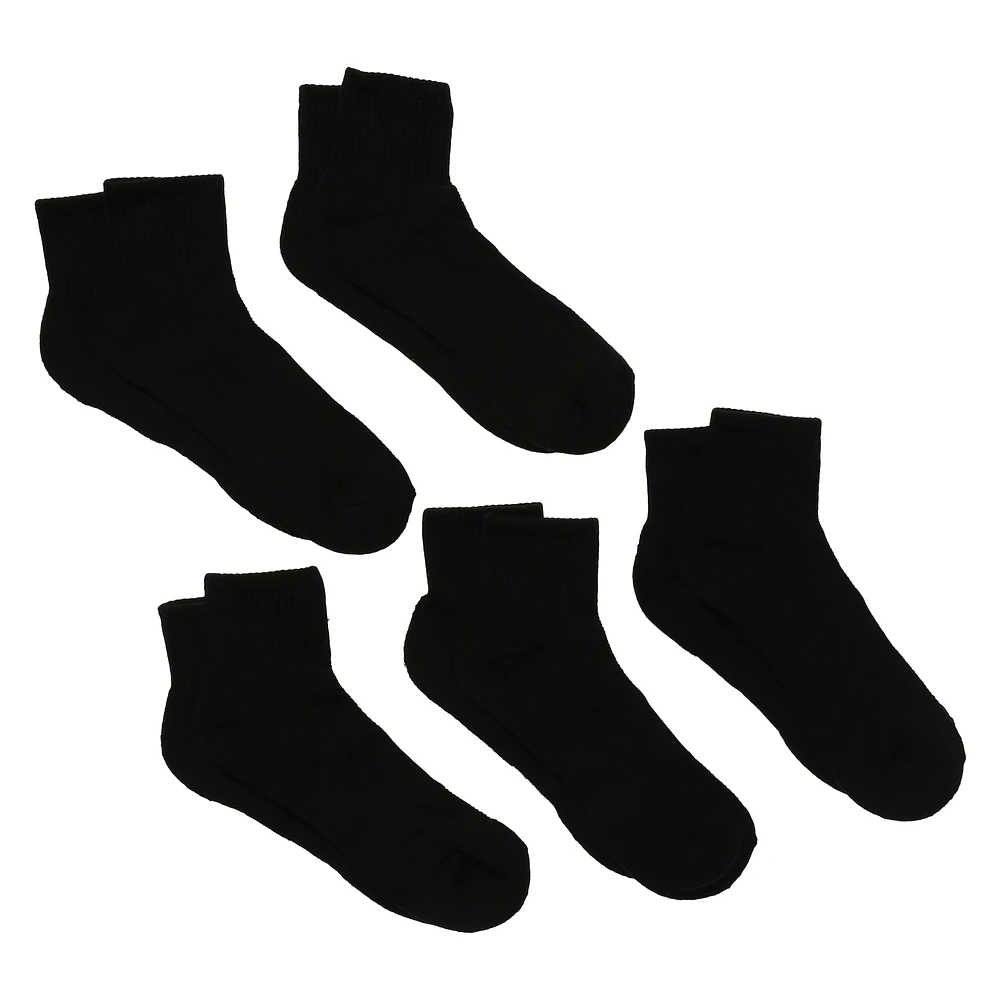 series-8 fitness™ mens quarter crew performance socks 5-pack