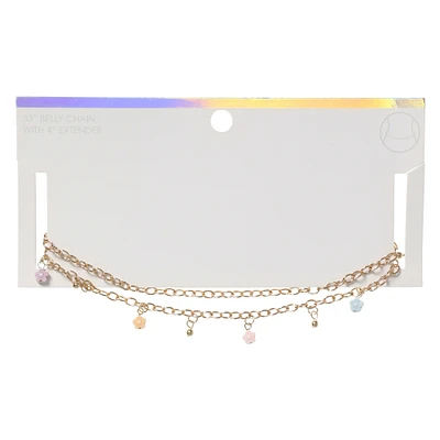 beaded belly chain 33in