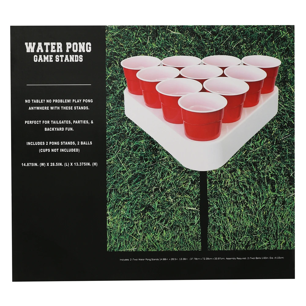 deluxe water pong game stands set