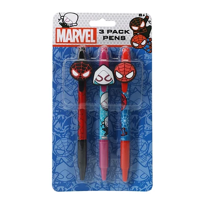 Marvel Spider-Man pens 3-count