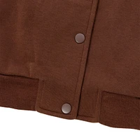 brown bomber varsity jacket