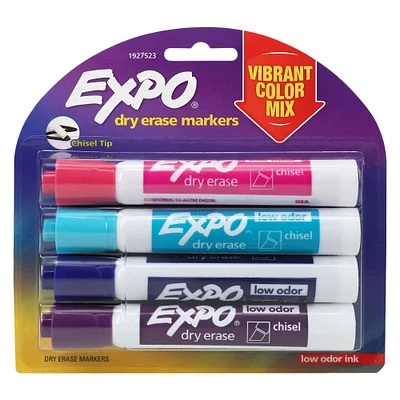 expo® vibrant dry erase markers 4-pack