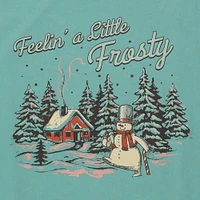 'feelin' frosty' retro snowman graphic tee