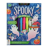 kaleidoscope spooky coloring book kit