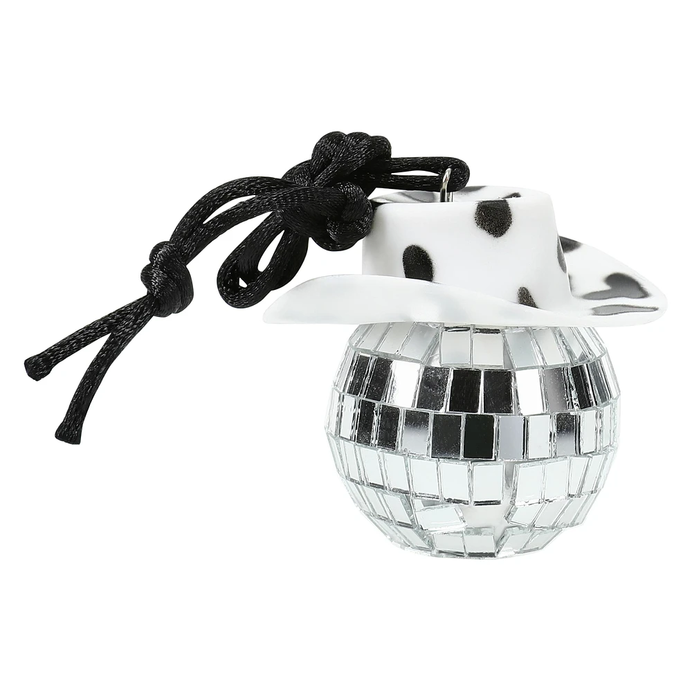 cowboy disco ball car charm