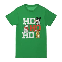 pet lovers ‘ho ho ho’ holiday graphic tee