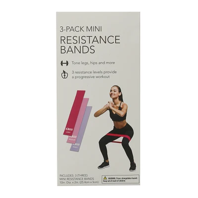 series-8 fitness™ mini resistance bands 3-count