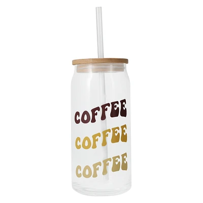 Glass Tumbler With Bamboo Lid 20oz