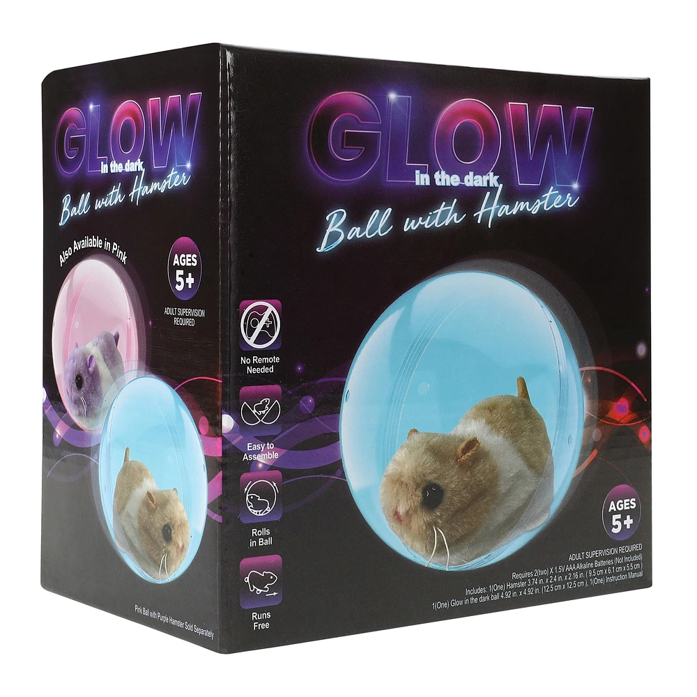 Glow The Dark Rolling Ball Toy With Hamster