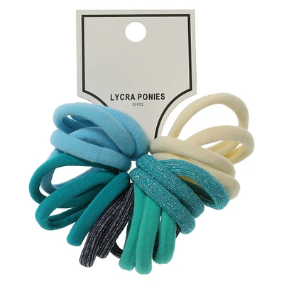 lycra ponytail holders 20-count