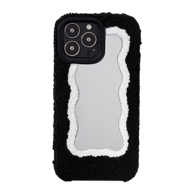 iPhone 15 Plus®/14 Pro Max® fuzzy phone case with mirror