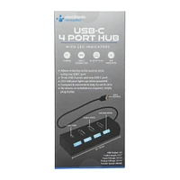 4-port charging hub, USB-A + USB-C